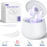 White 45kHz Ultrasonic Retainer Cleaner with 200ML tank