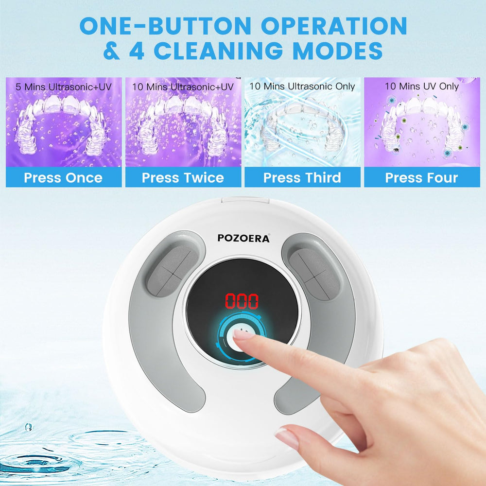 Device showing 4 cleaning modes with color indicators