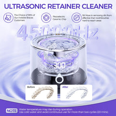 Close-up of 45kHz ultrasonic cleaning action in the tank