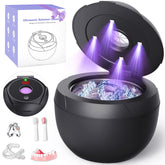 Black ultrasonic retainer cleaner with 45kHz frequency