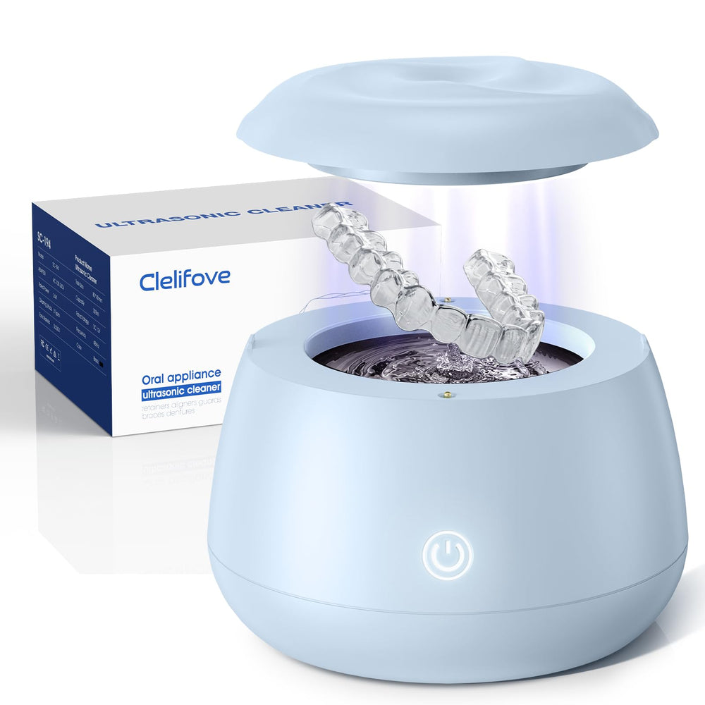 Blue Ultrasonic Retainer Cleaner front view