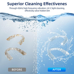 Side view of Ultrasonic Retainer Cleaner Grey 200ml