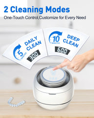 Retainer cleaner with four lights and ultrasonic cleaning technology