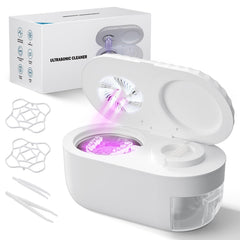 Front view of Ultrasonic Retainer Cleaner in white