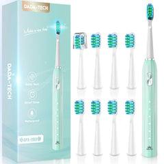 Front view of Ultrasonic Toothbrush for adults in green