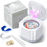 Ultrasonic U-V Retainer Cleaner machine on countertop