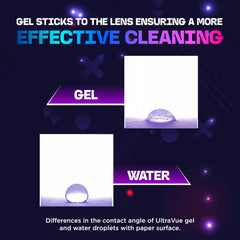 USA-made ULTRAVUE lens cleaner labeling