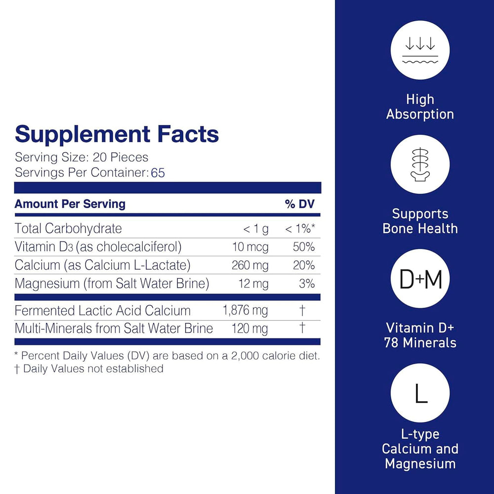 Calcium, magnesium, vitamin D3 tablet close-up