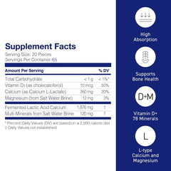 Calcium, magnesium, vitamin D3 tablet close-up