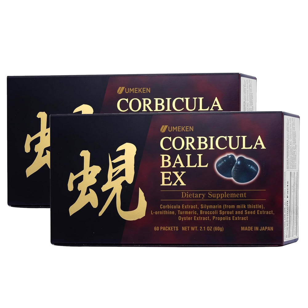 Umeken Corbicula Ball EX liver support supplement box with 60 packets