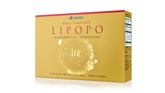 Front view of Umeken Lipopo 3-month supply box with 90 packets