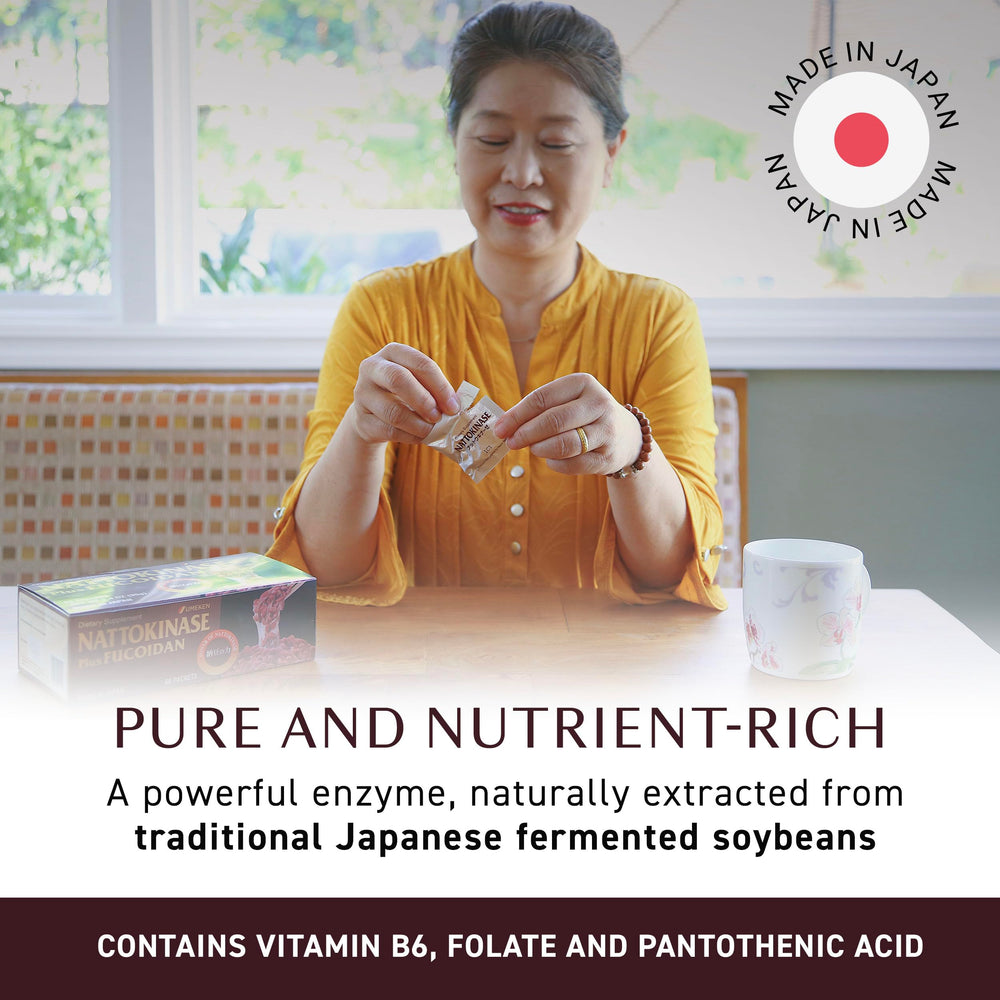 Ingredients label for Umeken Nattokinase Plus Fucoidan