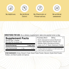 Serving suggestion: Umeken Reishi balls being taken as a supplement