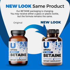 UMZU Betaine HCl bottle label close-up