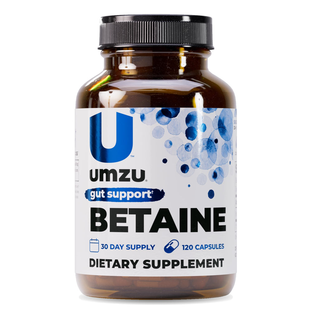 UMZU Betaine HCl supplement bottle label