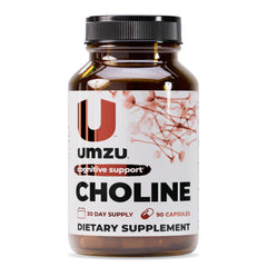 UMZU Choline supplement bottle label on front