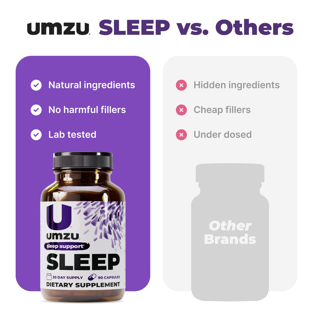 Sleep support bottle on packaging in natural light