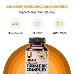 Ginger and black pepper with turmeric ingredients