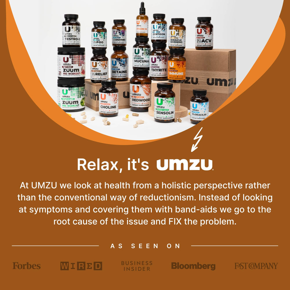 UMZU Vitamin D3 + K2 bottle with glass