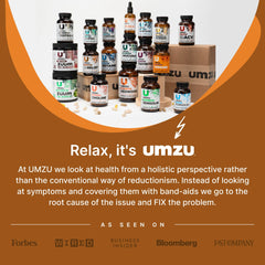UMZU Vitamin D3 + K2 bottle with glass