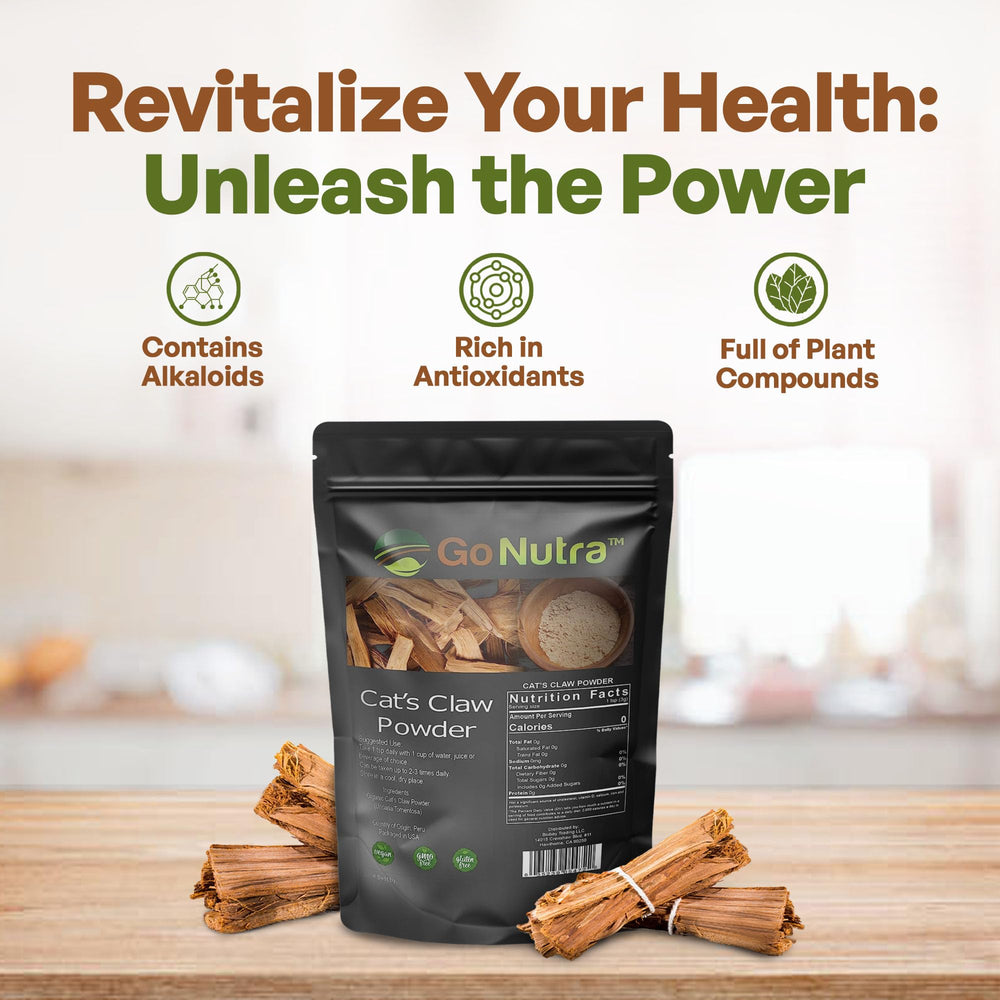 Go Nutra Cat's Claw powder bottle label