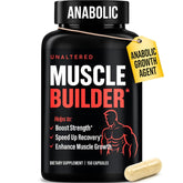 UNALTERED Anabolic Muscle Builder for Men bottle with label on white background
