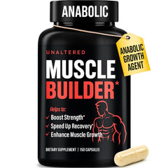 UNALTERED Anabolic Muscle Builder for Men bottle with label on white background
