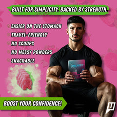 Ingredient and supplement facts for Uncaged Creatine Monohydrate Gummies