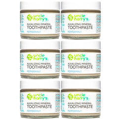 Uncle Harry's Fluoride-Free Remineralizing Toothpaste Peppermint in a 3 oz glass jar with label