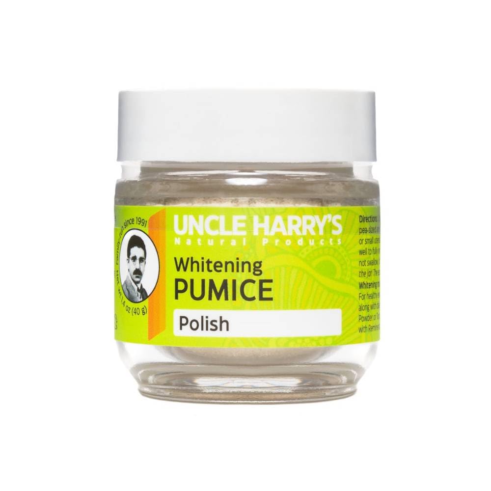 Uncle Harry's Whitening Toothpaste Polish in a 1.25 oz glass jar