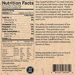 Undenatured cold processed whey protein