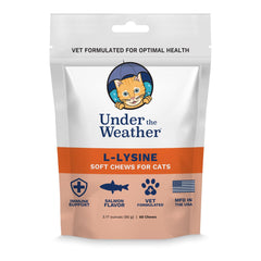 Under the Weather Pet Daily Cat L-Lysine 60 salmon-flavored chews