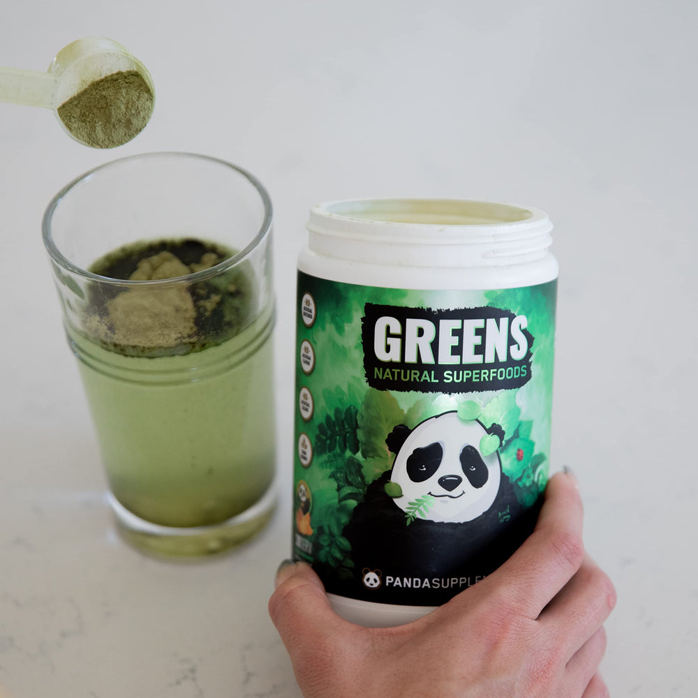 Nutrition label and ingredients of Panda Supps Pineapple superfood