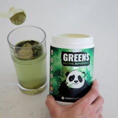 Nutrition label and ingredients of Panda Supps Pineapple superfood