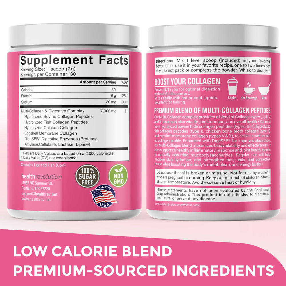 Unflavored collagen powder dissolving in water