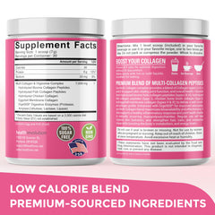 Unflavored collagen powder dissolving in water