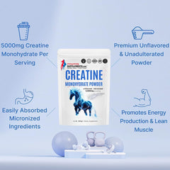 Unflavored creatine monohydrate powder canister