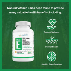 Close-up of vitamin E soft gel capsules