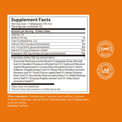 Univera km label close-up with nutrition facts