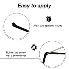 Universal fit for square, round, and cat-eye frames