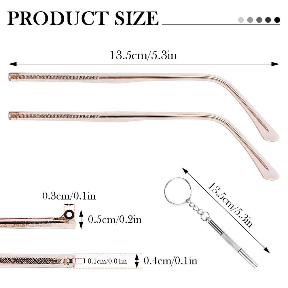 Universal metal eyeglass temple arm compatible with most frames