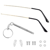 Gold universal metal eyeglasses arm replacement kit - front view