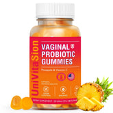 UniVitaSion Vaginal Probiotics Gummies bottle with pineapple flavor and 50B CFUs