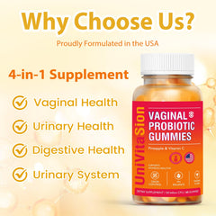 Close-up of pineapple-flavored probiotic gummies for women
