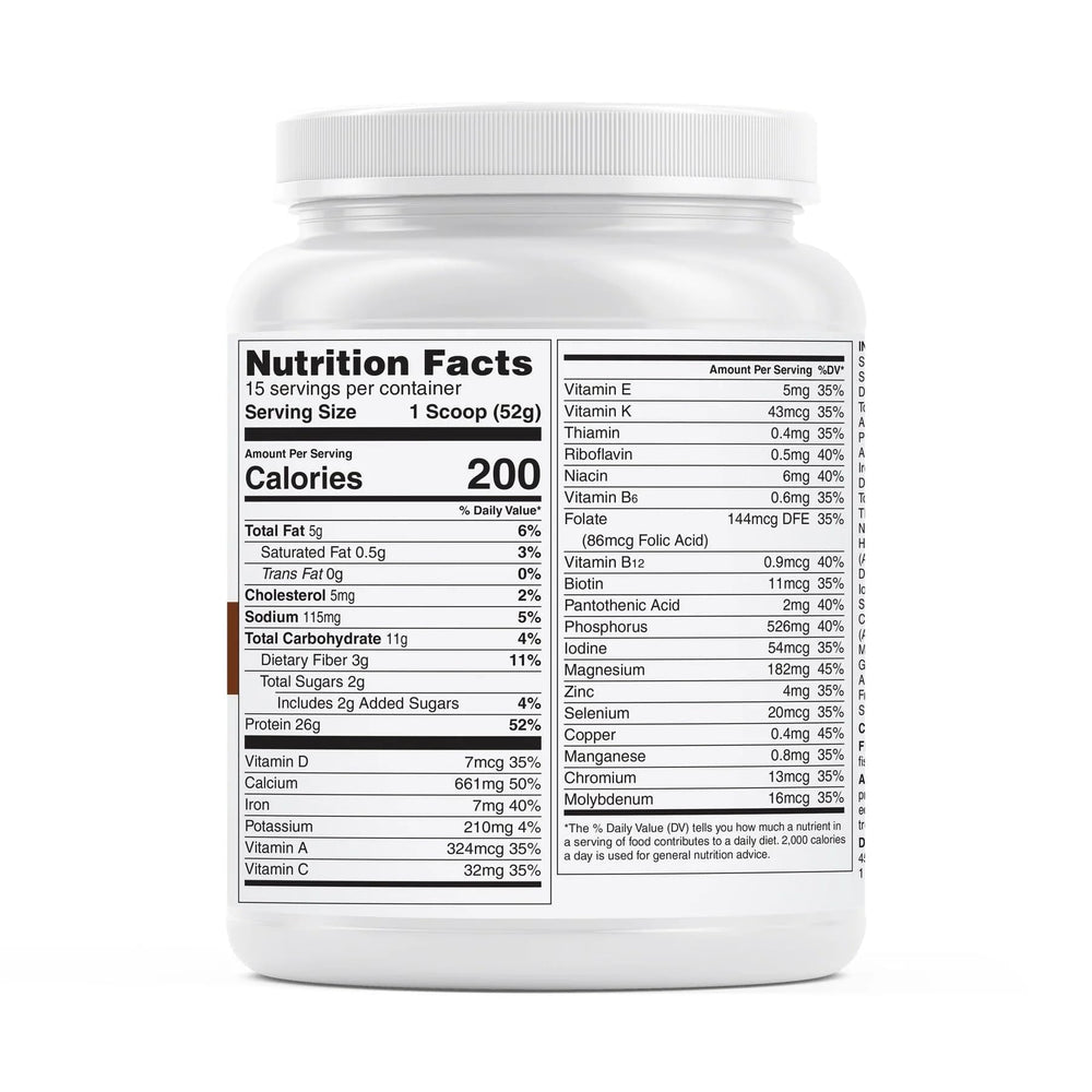 Unjury chocolate shake in a blender bottle shows steady energy from whey isolate.