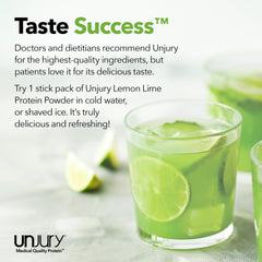 Unjury Lemon Lime gluten-free label signaling suitable for gluten-free diets