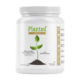 Unjury Planted vegan protein powder tub showcased for convenient high-protein nutrition.