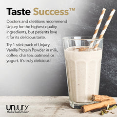 Unjury Vanilla with North America-sourced whey signals quality ingredients.