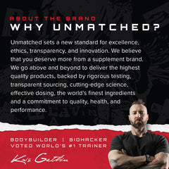 Unmatched Electrashred tub showcases electrolyte blend supporting fluid balance during workouts.