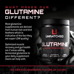 All-natural allergen-free glutamine ingredients label